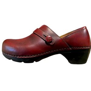 Dansko Tamara Clogs Women’s Brown Black Leather Slip On Shoes Size 41 US 10.5-11